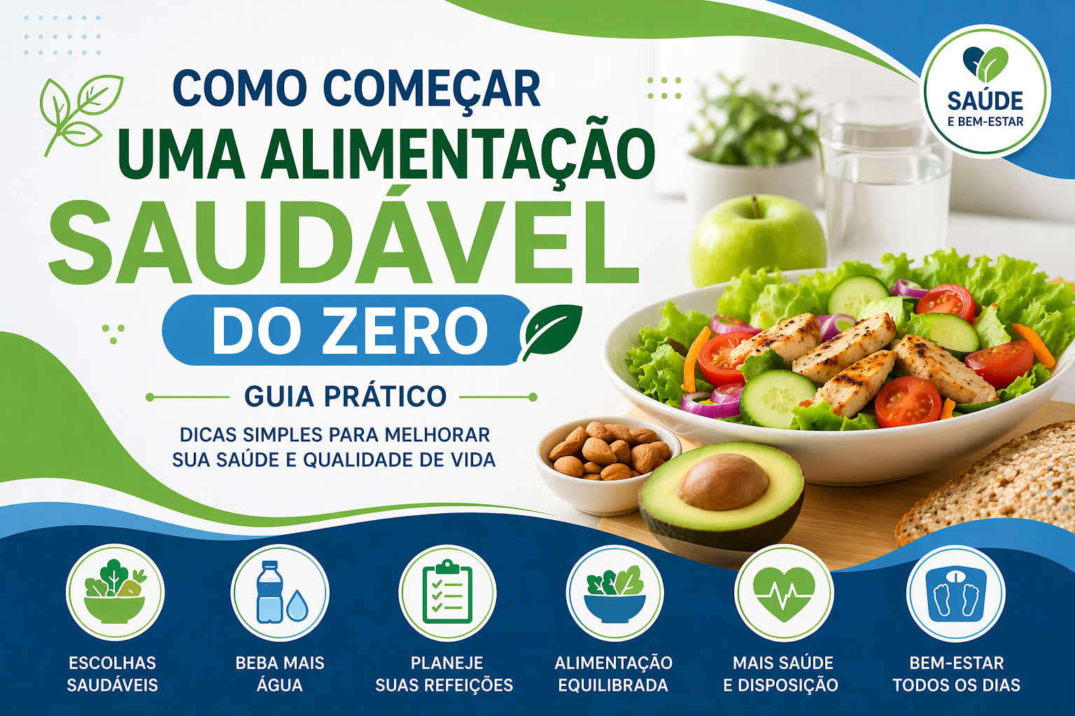 Aprenda como começar uma alimentação saudável do zero com dicas práticas, simples e eficazes para melhorar sua saúde e qualidade de vida.