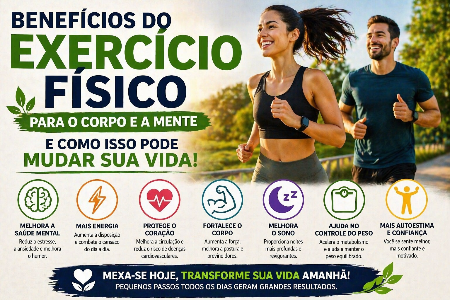 Descubra os principais benefícios do exercício físico para o corpo e a mente e como começar a transformar sua vida hoje.
